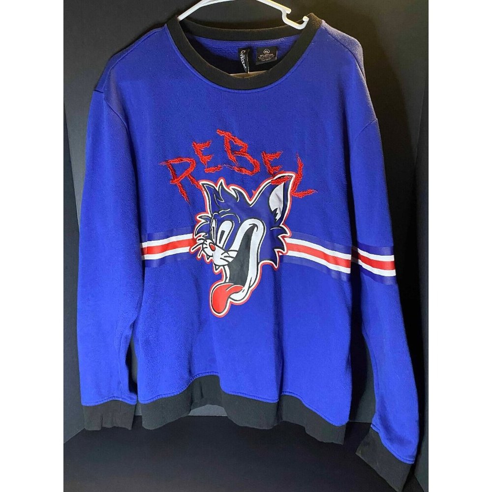 Civilized Clothing Brand Crewneck Embroidered Mens XL Blue Logo Pullover Sweater